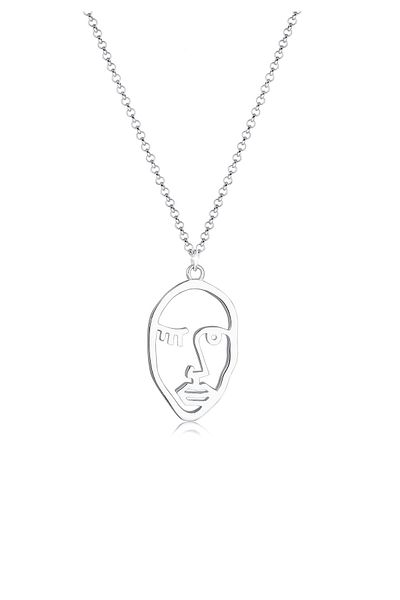 ELLI Colier Pandantiv Twinkle Face Din Argint Sterling 925