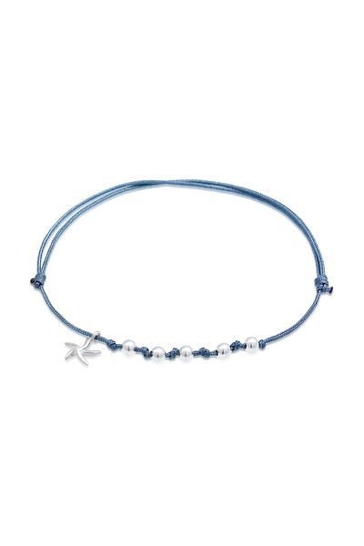 ELLI Bracelet Ladies Starfish Balls Starfish Summer Trend Adjustable In 925 Sterling Silver