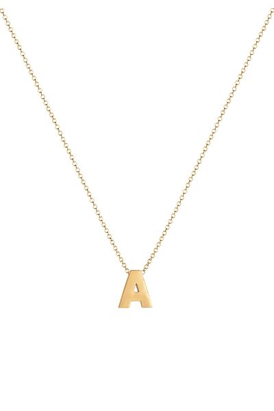 ELLI Necklace Pendants Minimal Letter A 925 Sterling Silver