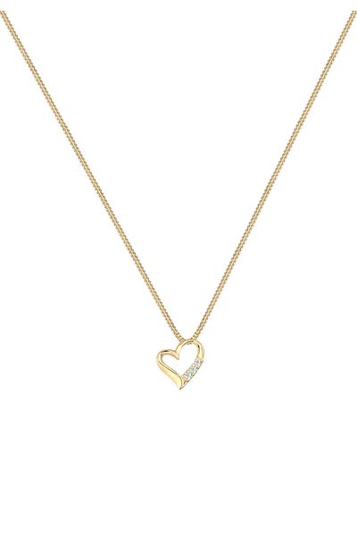 ELLI Herzanhänger für Damen – Infinity mit Diamanten, 0,045 ct. 925er Sterlingsilber