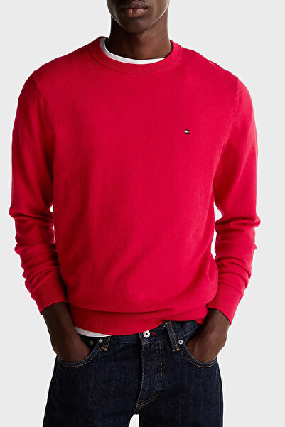 Tommy Hilfiger Pamuk a Kaşmir Karışımlı Regular Fit Bisiklet Yaka Kazak Erkek KAZAK MW0MW28046 XLG