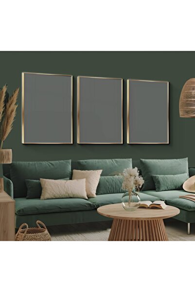 EMYA HOME Triple World Map Glass Painting with Metal Frame