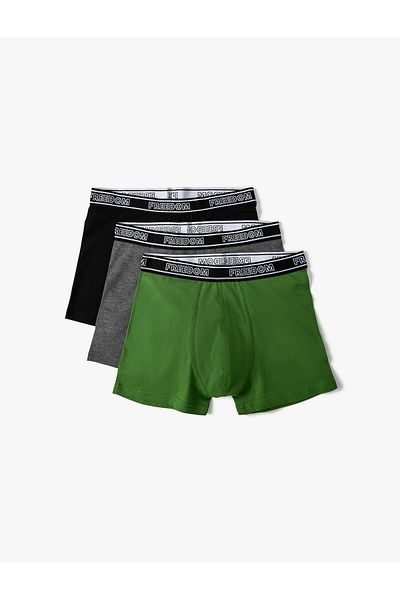 Koton Σετ Boxer 3 τεμαχίων - Σύνθημα και πολύχρωμο