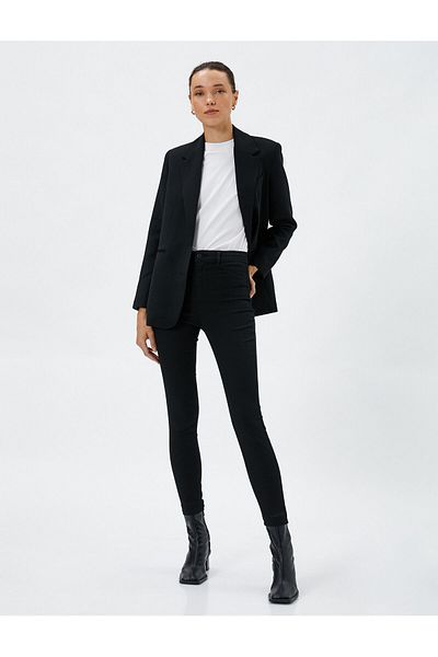 Koton Blugi cu Talie Inalta Slim Leg Slim Cut - Carmen Jean