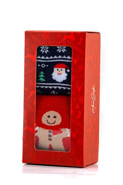 Mono Socks - Pack of 2 Thick Winter Cookie Hohoho Patterned Socks