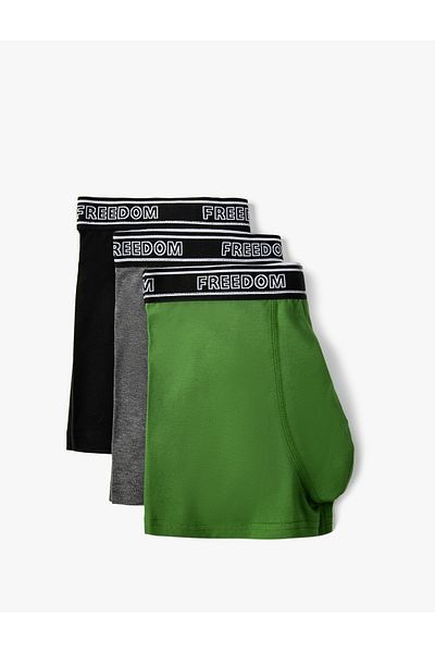 Koton Σετ Boxer 3 τεμαχίων - Σύνθημα και πολύχρωμο