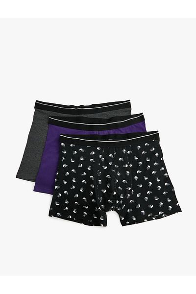 Koton Set boxer din 3 piese cu imprimeu craniu - multicolor