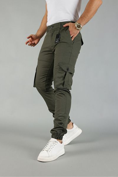 OwenLife Lycra Elastic Waist Cargo Pants