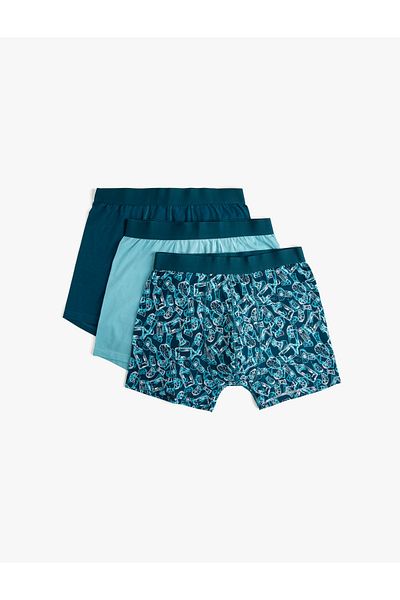 Koton Set of 3 Abstract Printed Boxers - Multicolor