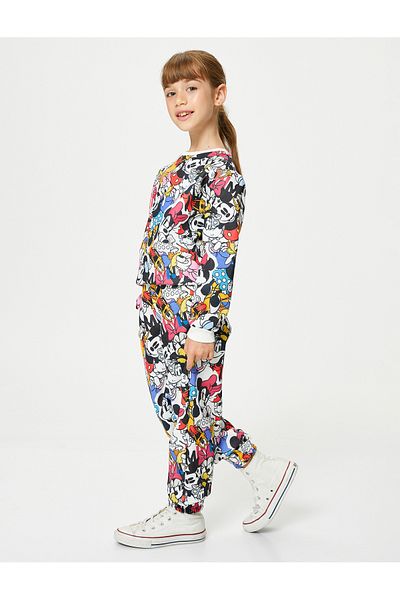 Koton Minnie Mouse and Daisy Duck Sweatshirt Licensed Long Sleeve Crew Neck Hoodie