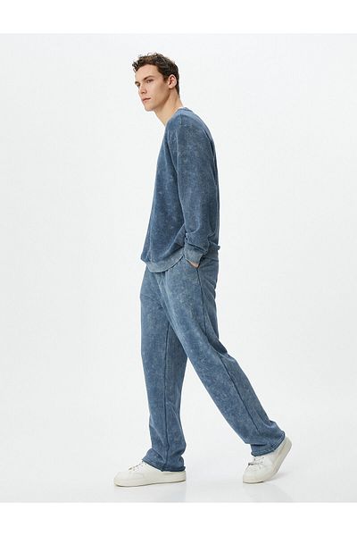 Koton Washable Sweatpants Wide Leg Waist Elastic Pocket