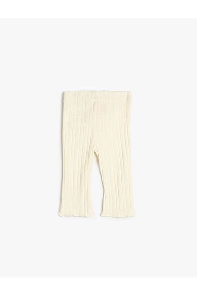 Koton Baby Girl Basic Wide Leg Ribbed Leggings 4WMG40071AK
