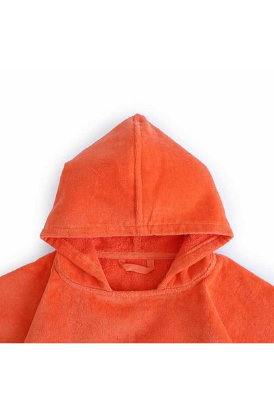 Milk & Moo Milk&moo Kids Poncho %100 Cotton One Size Orange