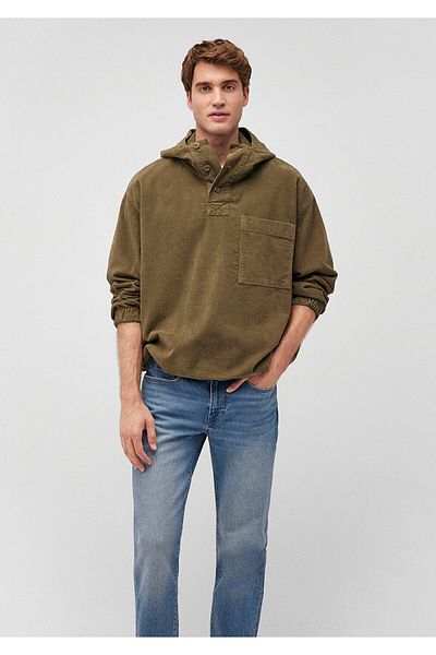 Mavi Khakifarbenes Oversize-Sweatshirt mit Kapuze - 0211215 -88487