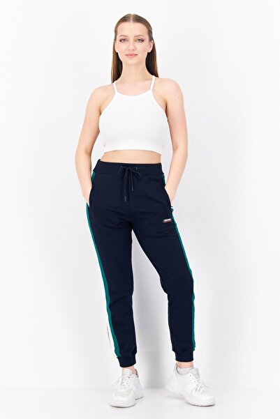 Nautica Women Drawstring Brand Logo Jogger Pants, Navy Combo