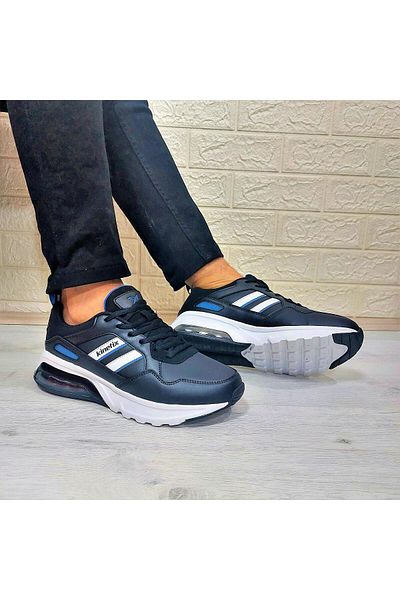 Kinetix Pagol Pu Black Fuspet Air Atom Sole Sneakers