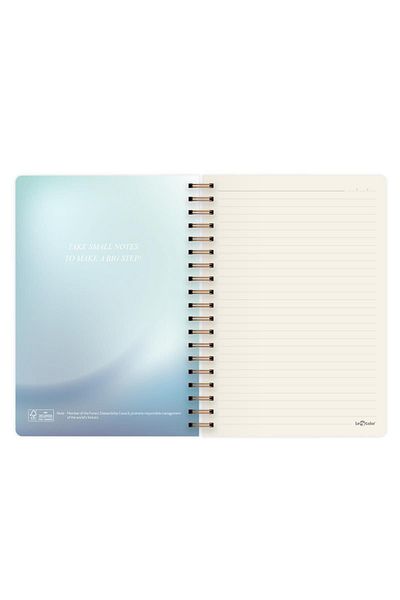 Le Color دفتر أحلام مخطط حلزوني رخامي مقاس 17 × 24 سم