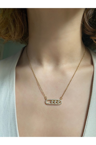 Acra Jewelry Gold 3 Piece Horizontal Necklace