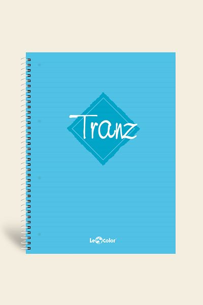 Le Color دفتر ملاحظات مقاس A5 مكون من 200 صفحة - بنقش مربعات وترانز فيروزي