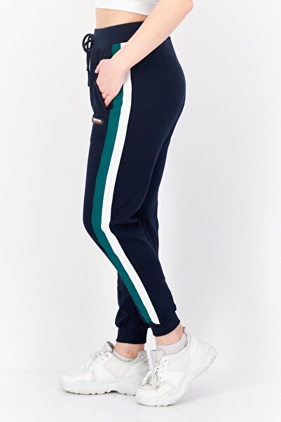 Nautica Women Drawstring Brand Logo Jogger Pants, Navy Combo
