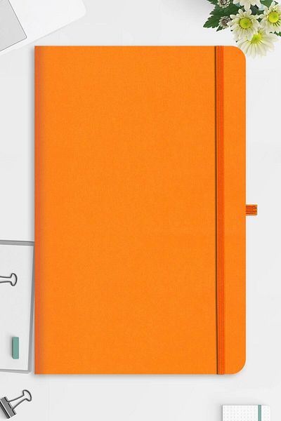 Le Color Undated Classic Notebook Rec Note 13x21 Striped Orange