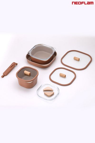 NEOFLAM Fika Comfort Terracota Cookware and Pan Set 10 Pieces