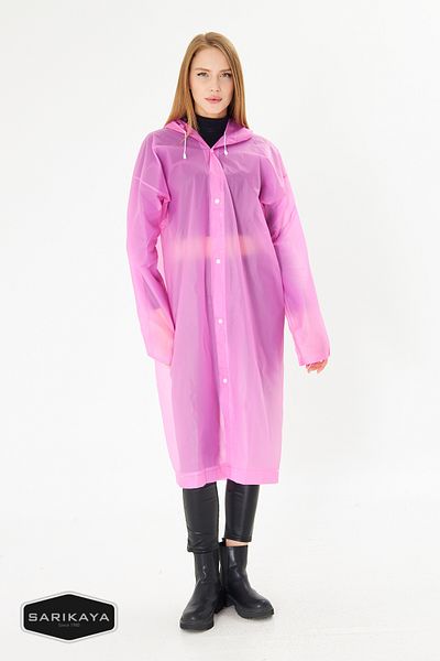 Sarıkaya Women's Men's Raincoat Hooded Snap Water Windproof