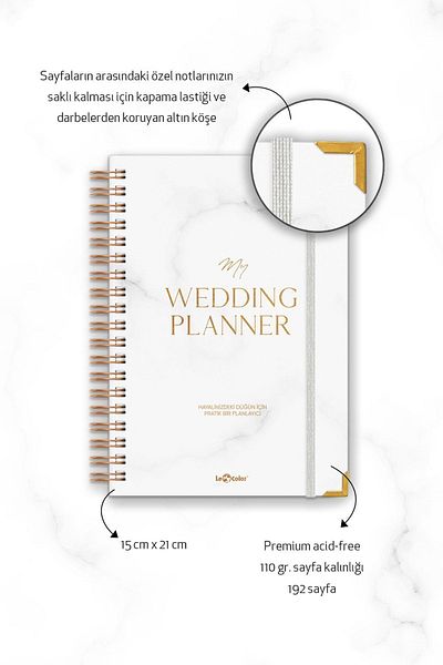 Le Color Wedding Planner Gold Cornered Agenda Luxury Wedding Planner