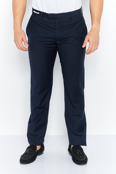 Selected Homme Men Long Regular Fit Solid Chino Pants, Navy