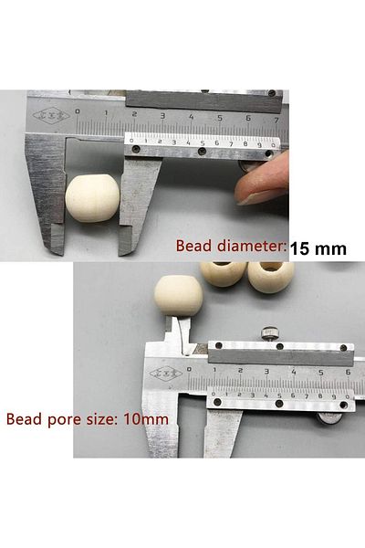 Toptan Bulurum 20 Gr Natural Round Wooden Macrame - 15 Mm Diameter X 10 Mm Hole Bag