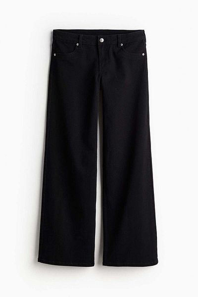H&M Low-waisted twill trousers