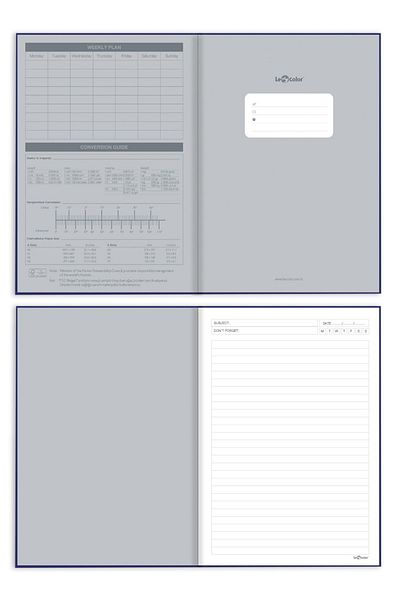 Le Color Office Notebook 17x24 Hard Kp Striped 80gr 192sy Kraft