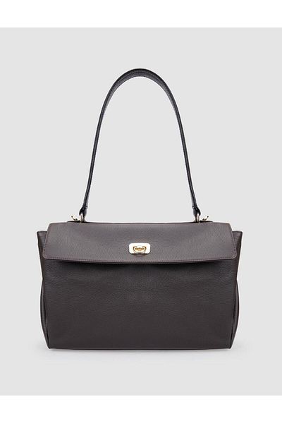 Cabani 100% Genuine Leather Dark Brown Women's Shoulder Bag