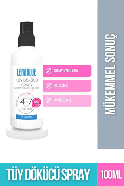 Tüy Dökücü Ve Azaltıcı Tüy Alma Krem Tüm Cilt Tipleri Için Epilasyon Sprey 100 ml (UNİSEX) x 10adet