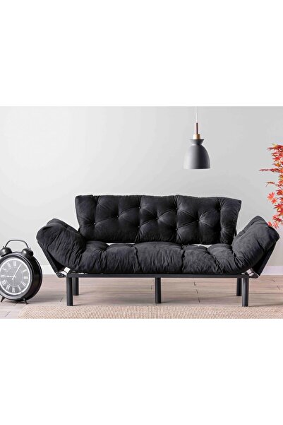 Pafu Nitta Üçlü Yataklı Koltuk - Siyah
