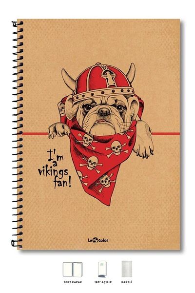 Le Color School Notebook A4 Hard Kp Checked 200sy Eco Kraft