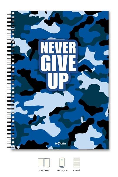 Le Color School Notebook Flexible Cap A4 Striped Sp.200sy