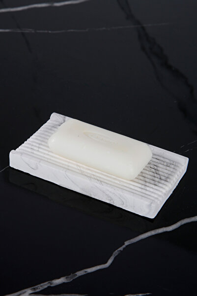 betonmall Suport pentru săpun solid din beton dreptunghiular din seria Marble