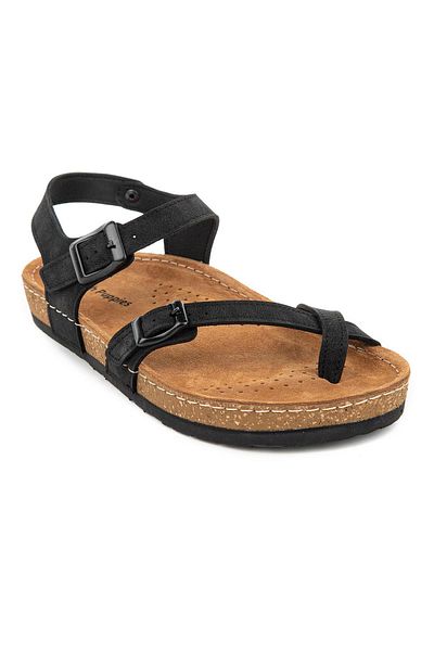 Hush Puppies صندل نسائي من الجلد الطبيعي بنعل تشريحي من Bebo