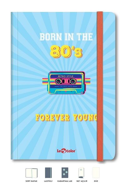 Le Color Mottolu Notebook Flat 17x24 Cm Forever 80's