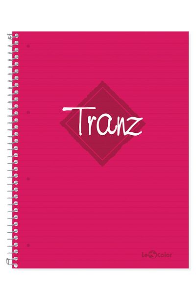 Le Color Tranz Lined Pink Notebook A5 200 Sheets