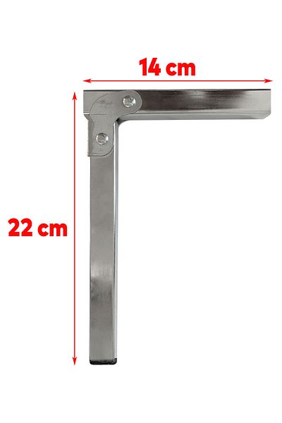Badem10 22cm Metal Folding Black Tableware Leg - 4 Pcs Furniture Leg Coffee Table Table