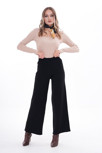 ŞİMAL Women's Spanish Leg Knitwear Knitted Trousers 245024   -