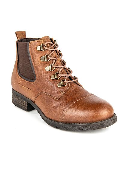 Muya Rosalina Anatomical Sole - Genuine Leather Women's Boots with Heel Spur Laces