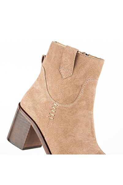 Muya Zack 6 Nokta Anatomik Taban Topuk Dikeni Hakiki Deri Kadın Bot