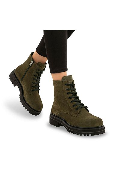 Muya Cizme de dama din piele naturala Joy - talpa anatomica si sireturi