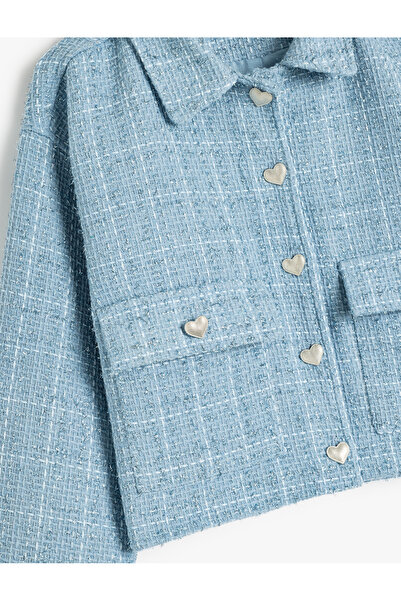 Koton Tüvit Ceket Uzun Kollu Düğme Kapamalı Cep Detaylı