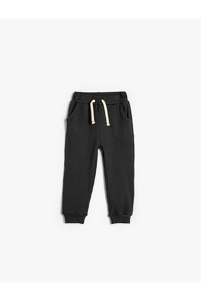 Koton Pantaloni de trening de bază texturați - Design cu talie legată