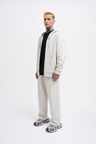 Machinist Ανδρικό κουκούλα Basic Diagonal Zip Grey