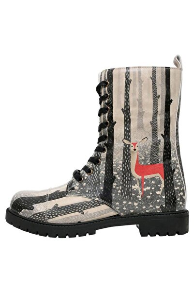 Dogo Women's Vegan Leather Black Zippered Long Boots - You Are The Color Of My Life Design